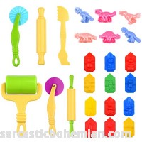 Kare & Kind Set of 24pcs Smart Dough Tools Kit with Models and Molds Dinosaurs Animals B017X5MG2Y
